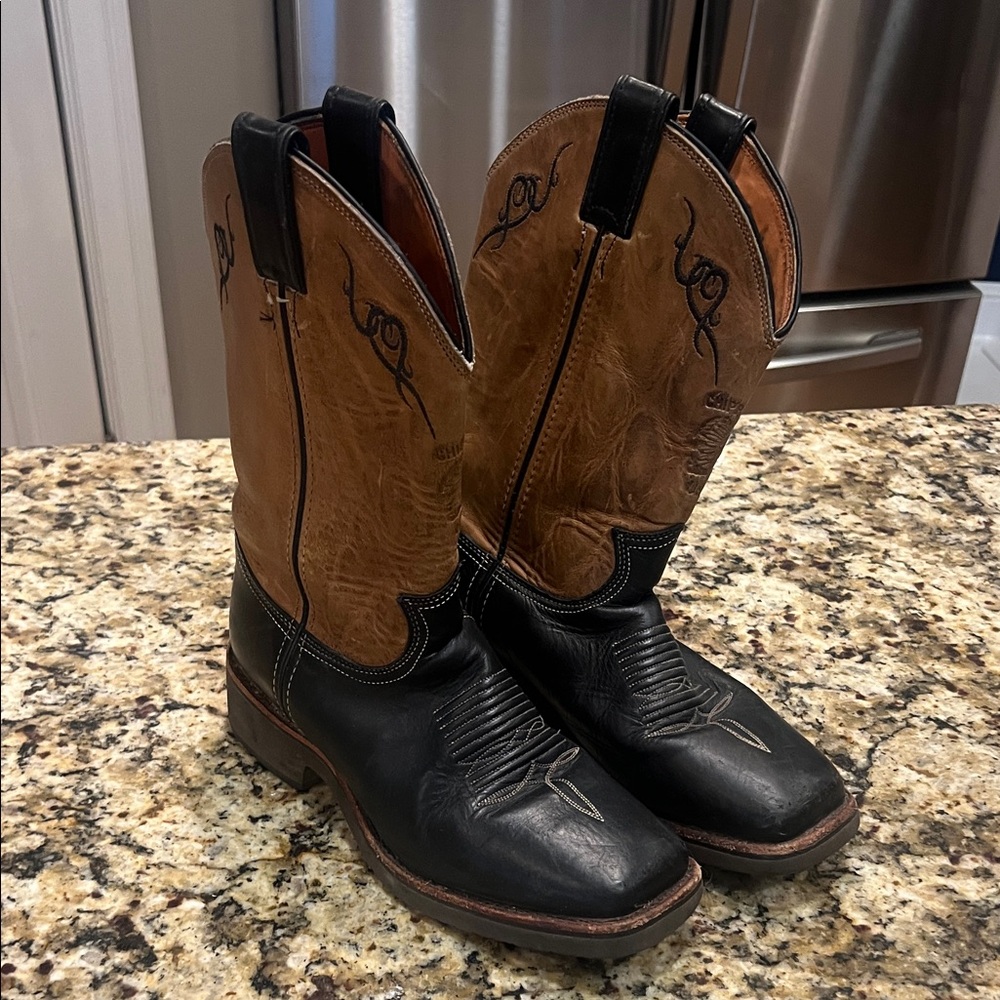 Chippewa Black and Brown Women's Western Heeled Boots